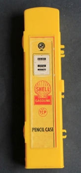 Shell Pencilbox Hasbro "Gasoline - Pencil Case" 1955 Plastic as Gaspumpfigure (4984)